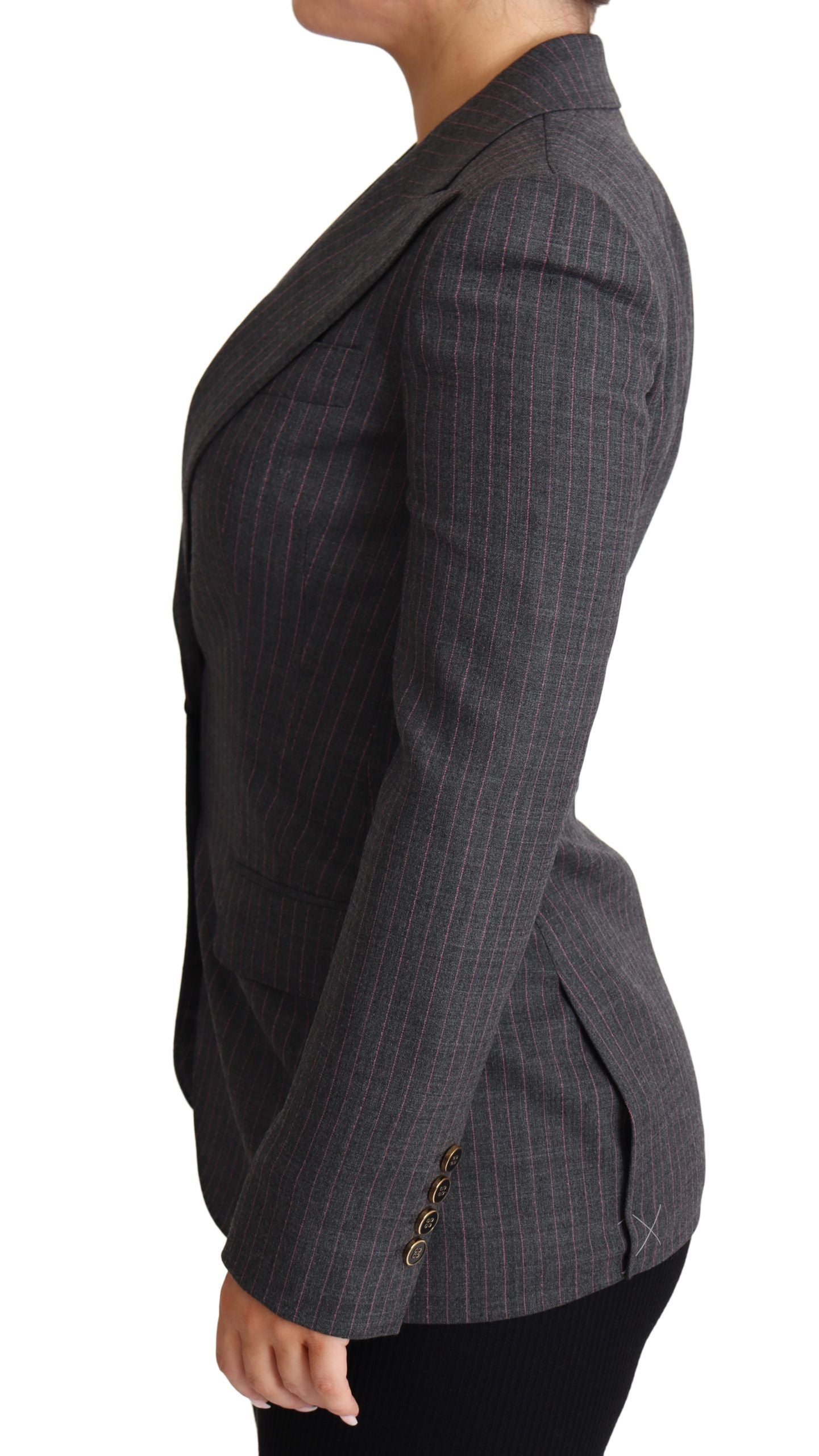 Dolce & Gabbana Elegant Gray Stretch Wool Blazer