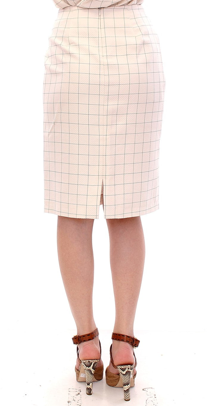 Andrea Incontri Elegant White Pencil Skirt - Chic and Sophisticated