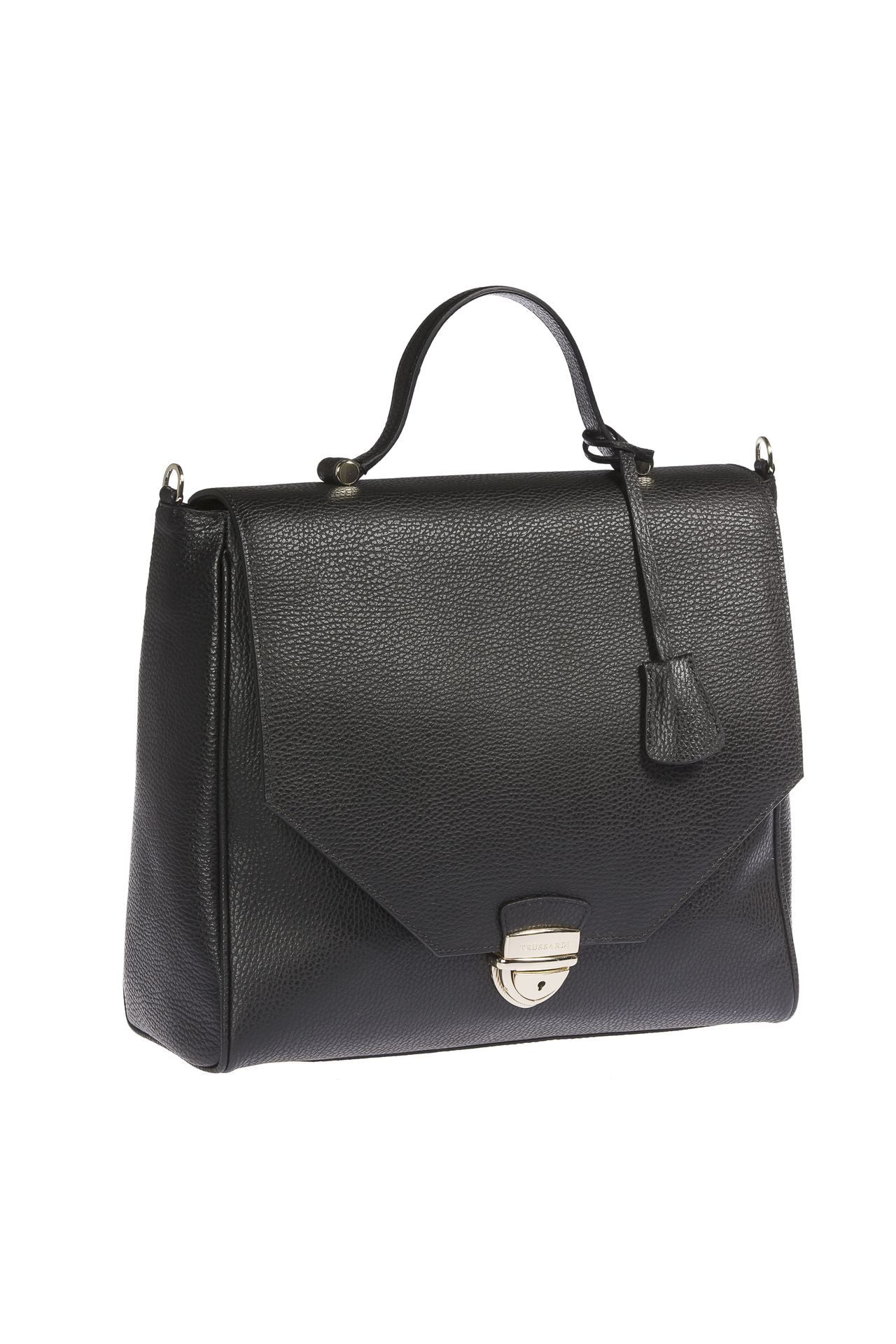 Trussardi Black Leather Women Handbag