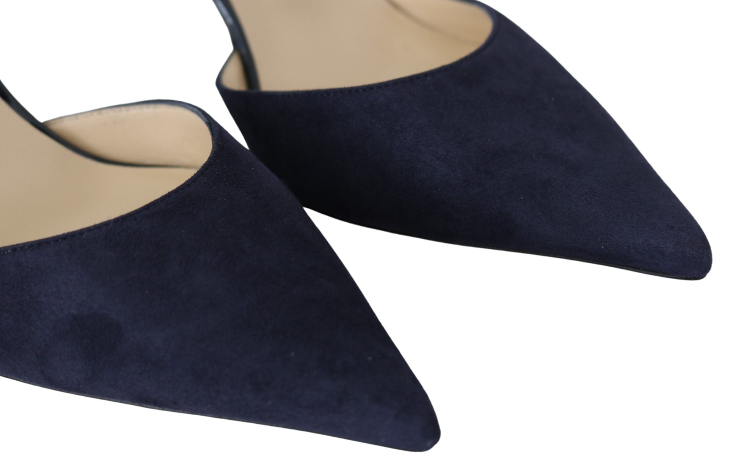 Jimmy Choo Elegant Navy Suede Pointed Toe Pumps