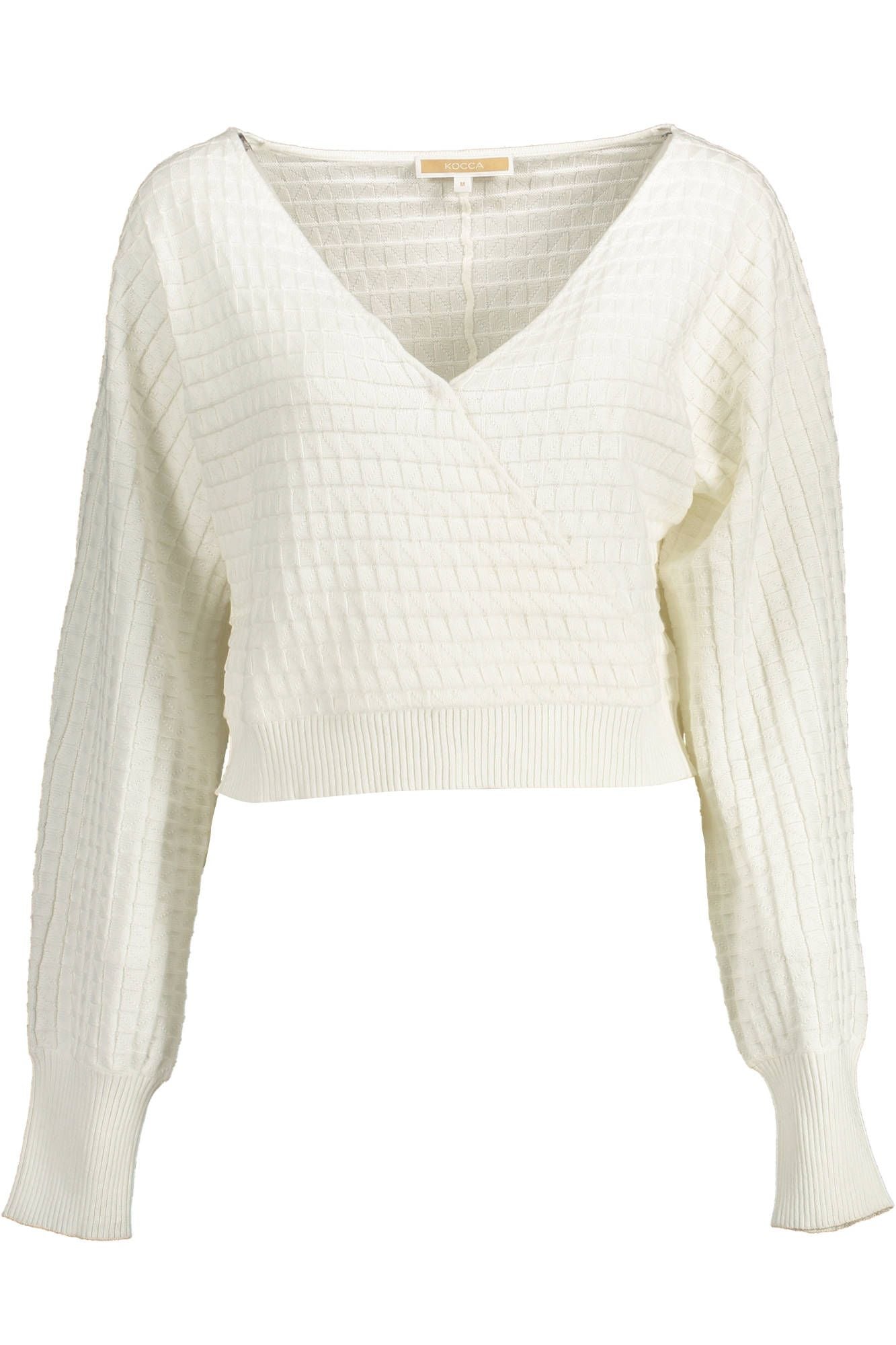 Kocca White Cotton Women Sweater