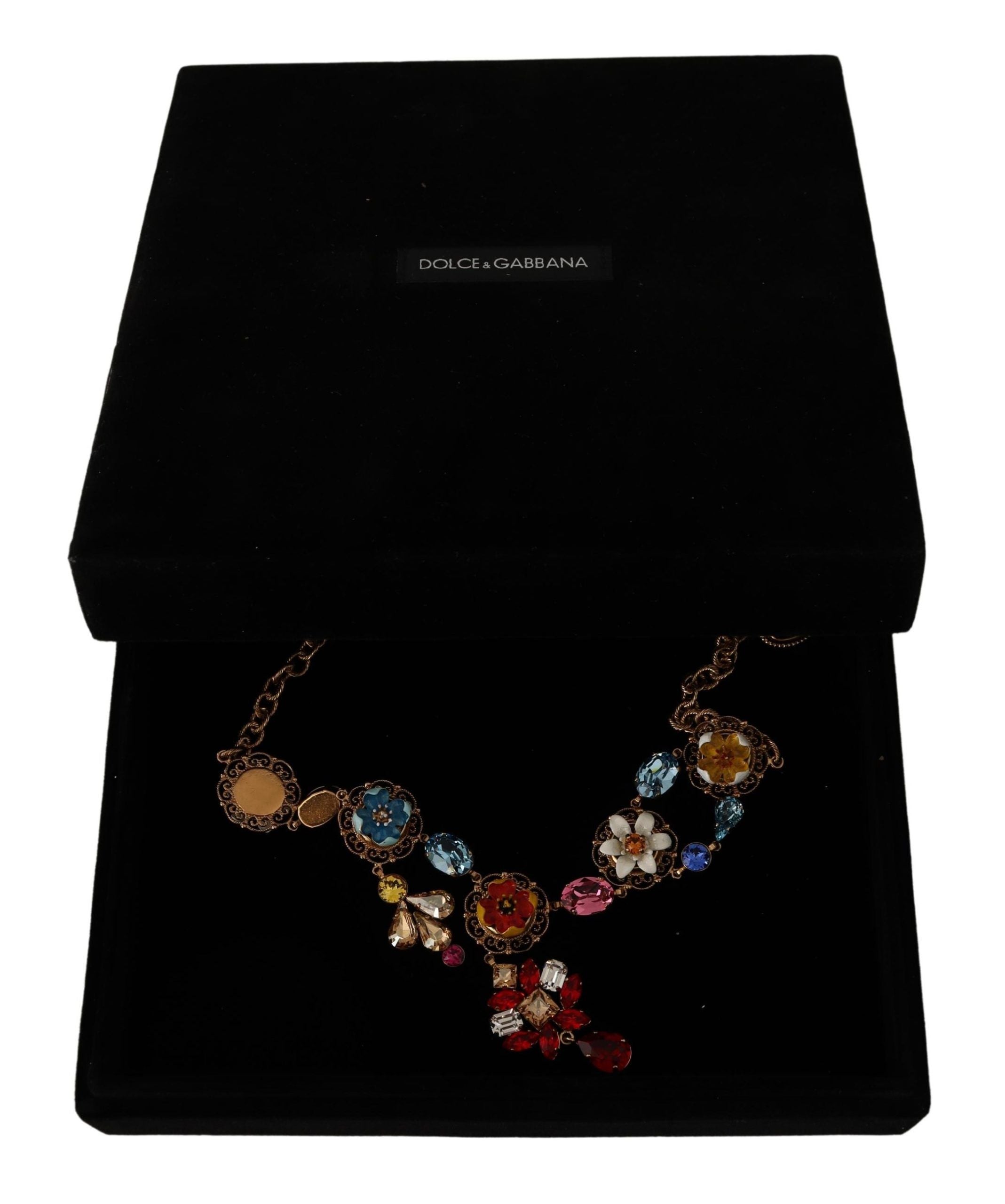 Dolce & Gabbana Elegant Floral Statement Necklace