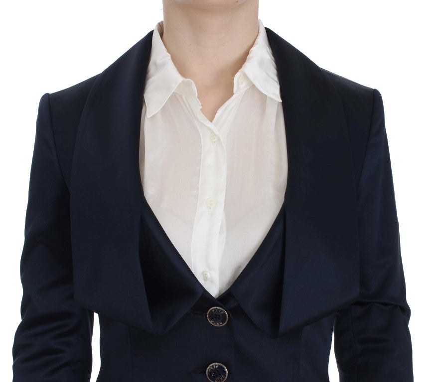 Exte Elegant Blue Blazer Jacket with Designer Flair