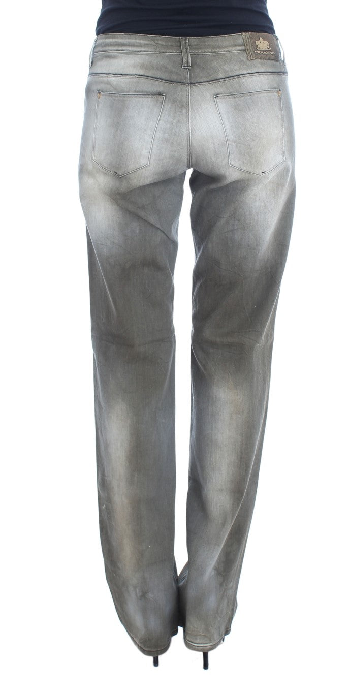 Ermanno Scervino Chic Gray Wash Boyfriend Jeans