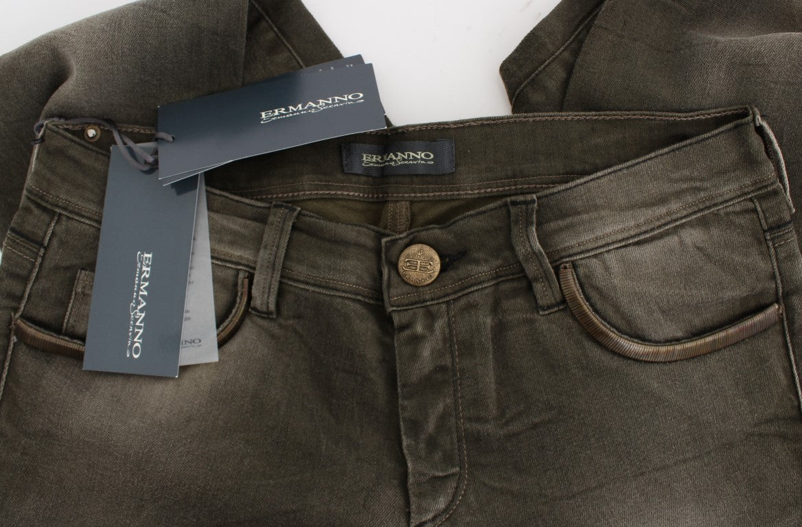 Ermanno Scervino Chic Gray Slim Fit Italian Denim