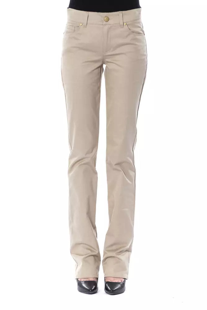 BYBLOS Beige Cotton Women Pants