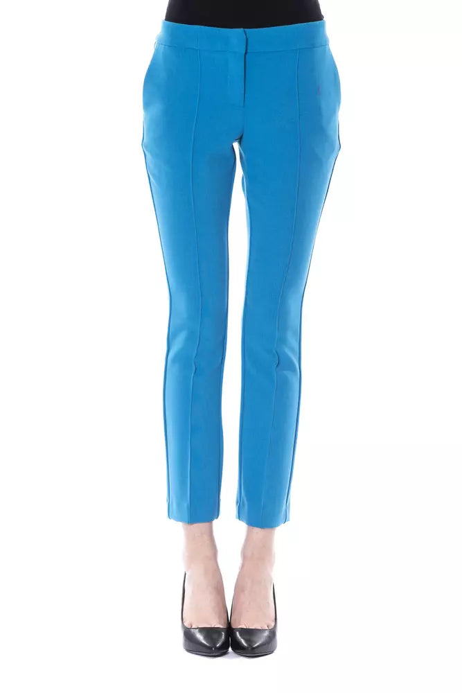 BYBLOS Light Blue Polyester Women Pants