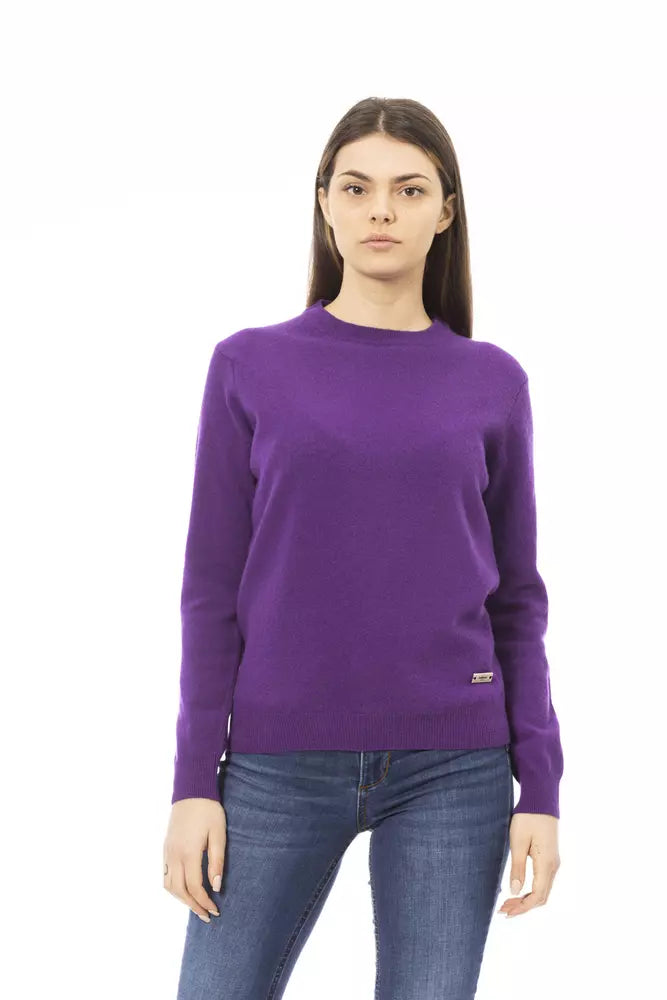 Baldinini Trend Purple Wool Women Sweater