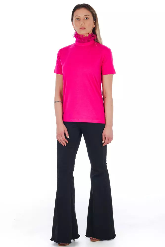 Frankie Morello Pink Cotton Women T-Shirt