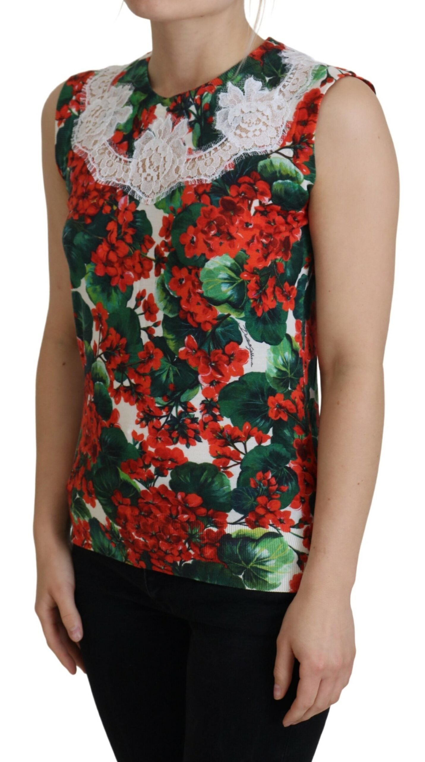 Dolce & Gabbana Chic Floral Print Tank Top Vest