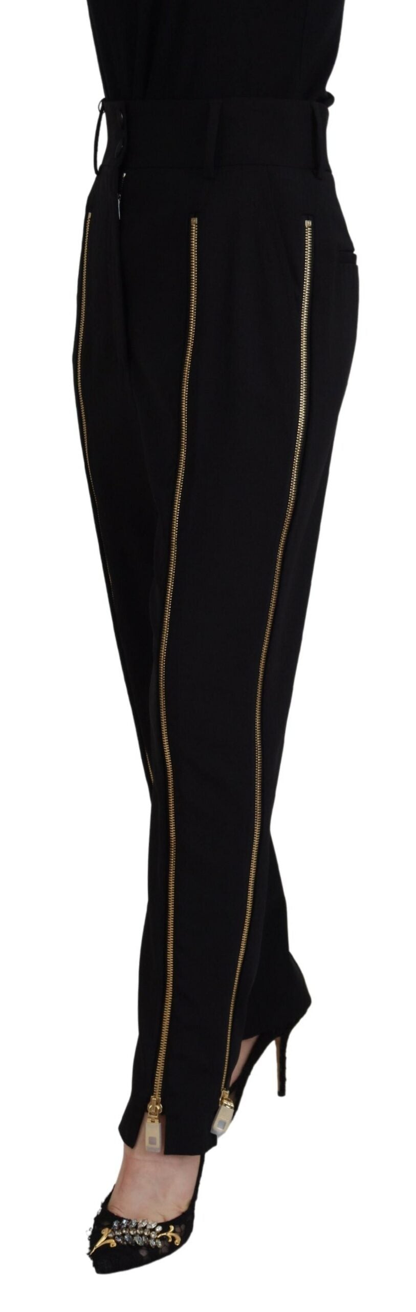 Dolce & Gabbana Elegant High Waist Tapered Wool Pants