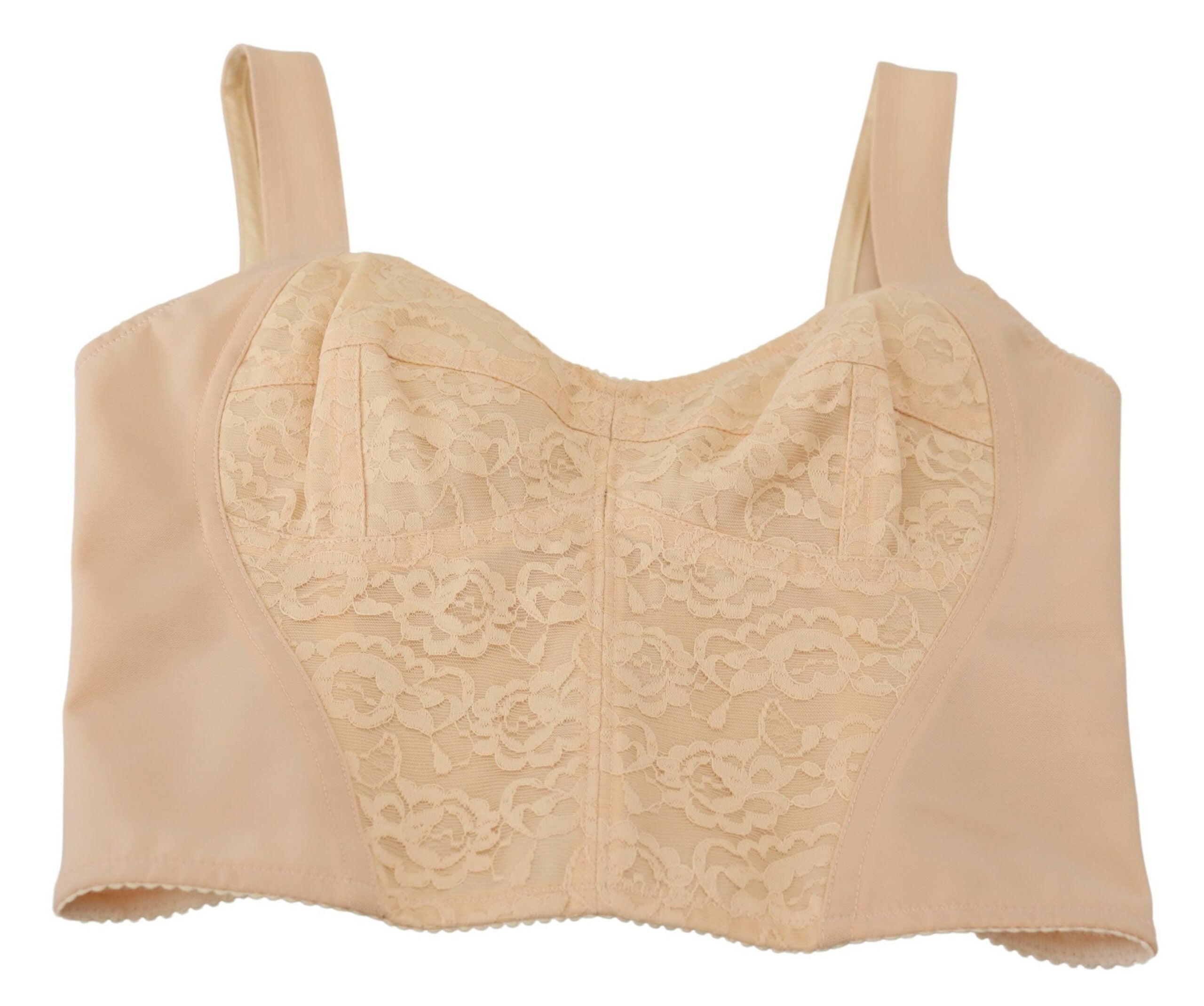 Dolce & Gabbana Elegant Beige Bustier Corset Top