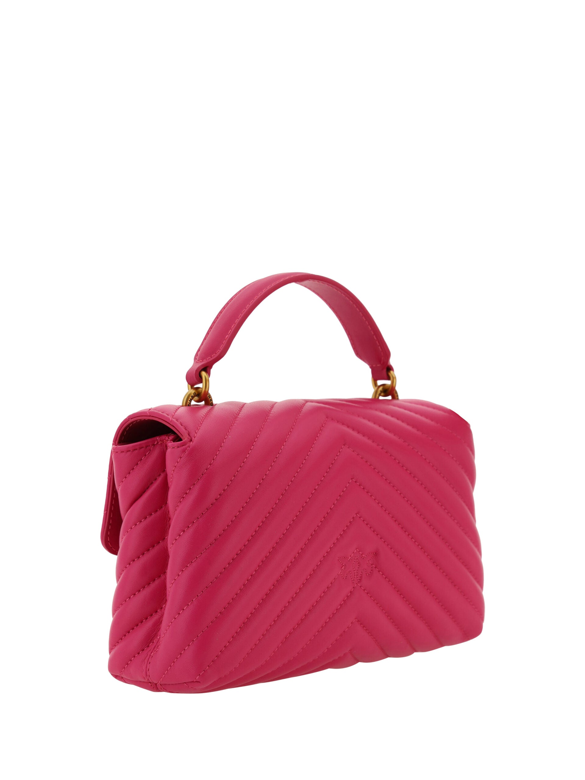 PINKO Chic Pink Quilted Leather Mini Handbag