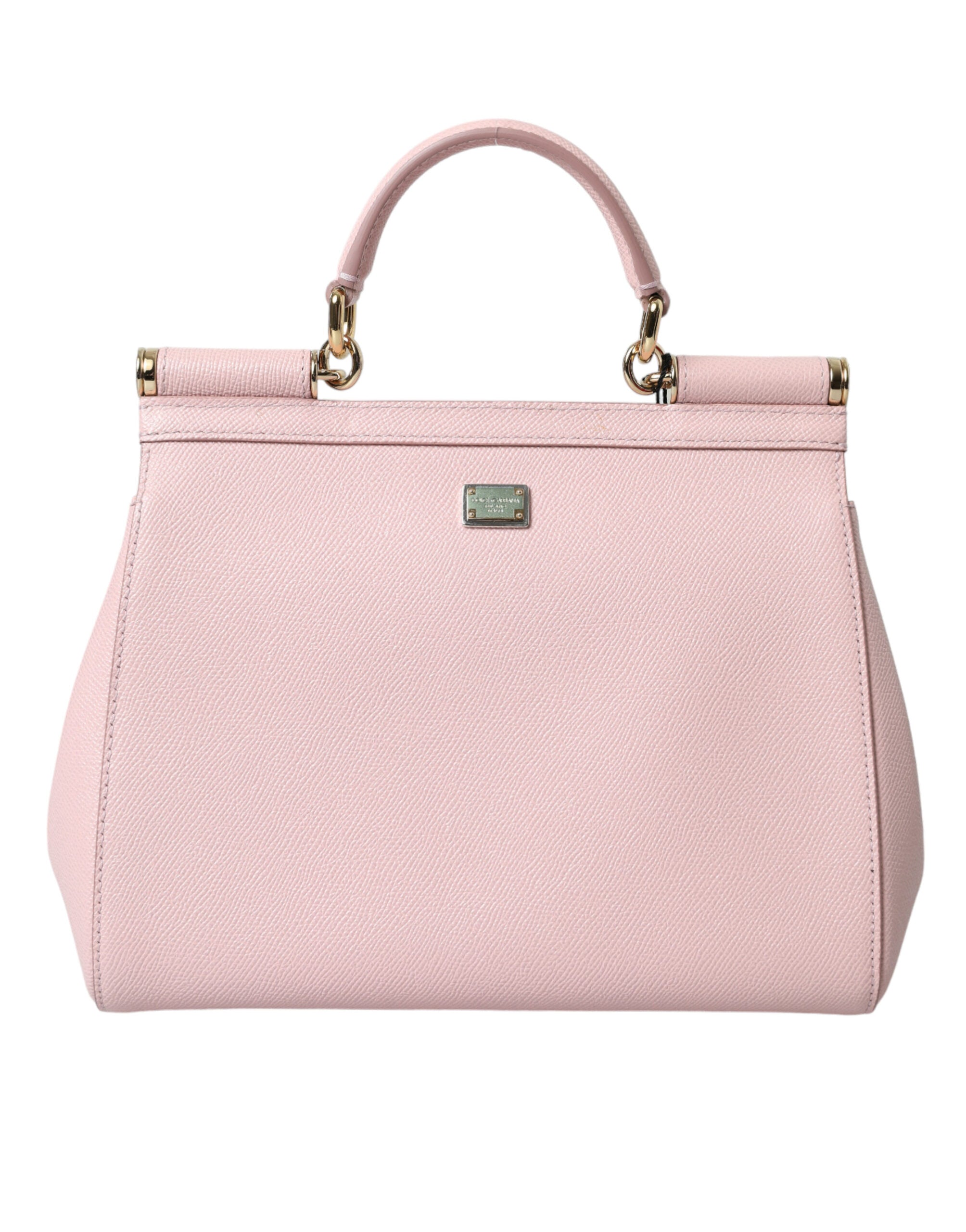 Dolce & Gabbana Chic Pink Sicily Leather Shoulder Bag