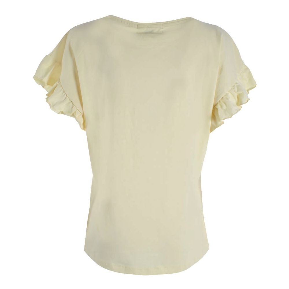 Yes Zee Chic Bat Sleeve Ruffled Cotton Tee – Sunny Yellow