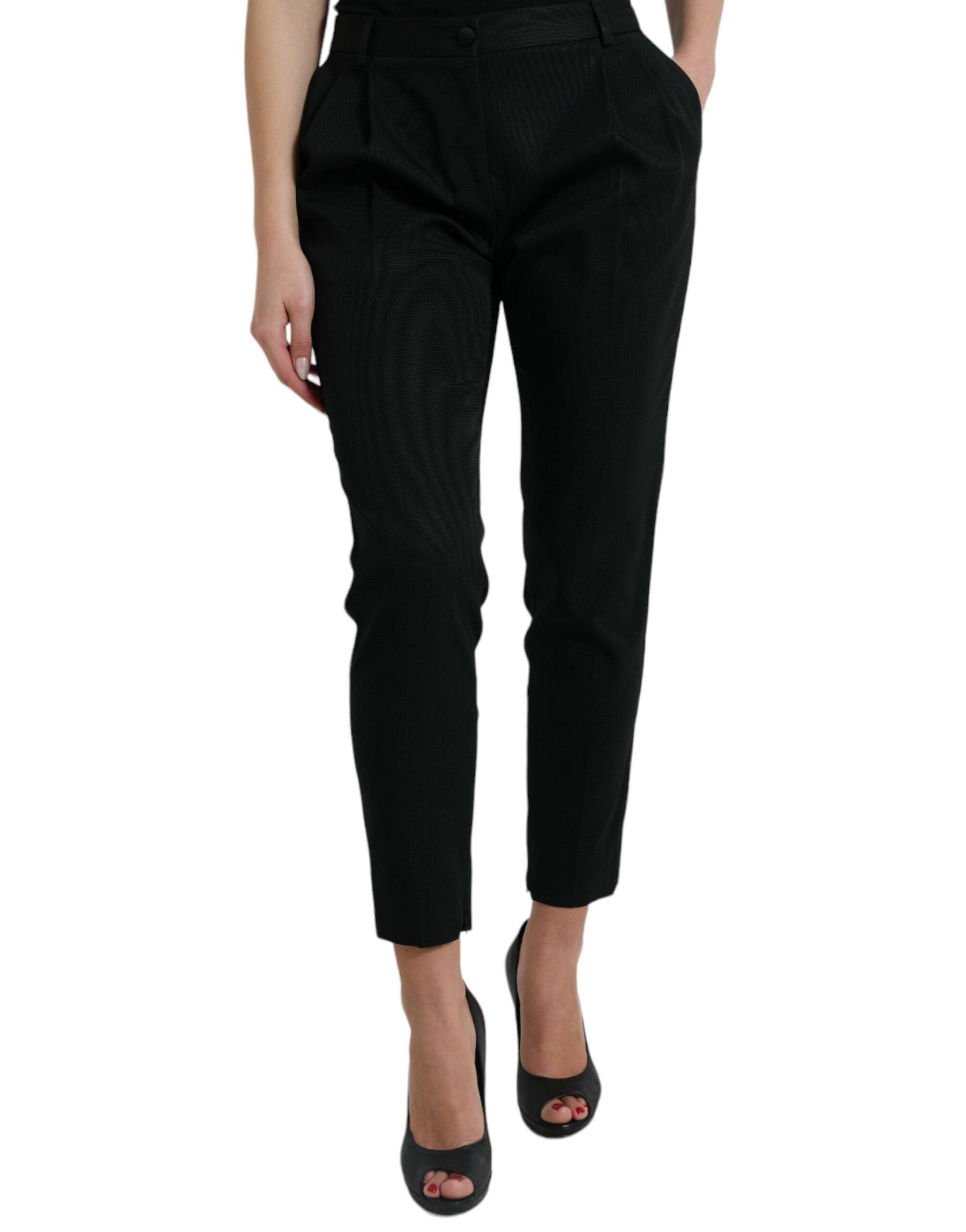 Dolce & Gabbana Elegant High-Waist Tapered Cropped Pants