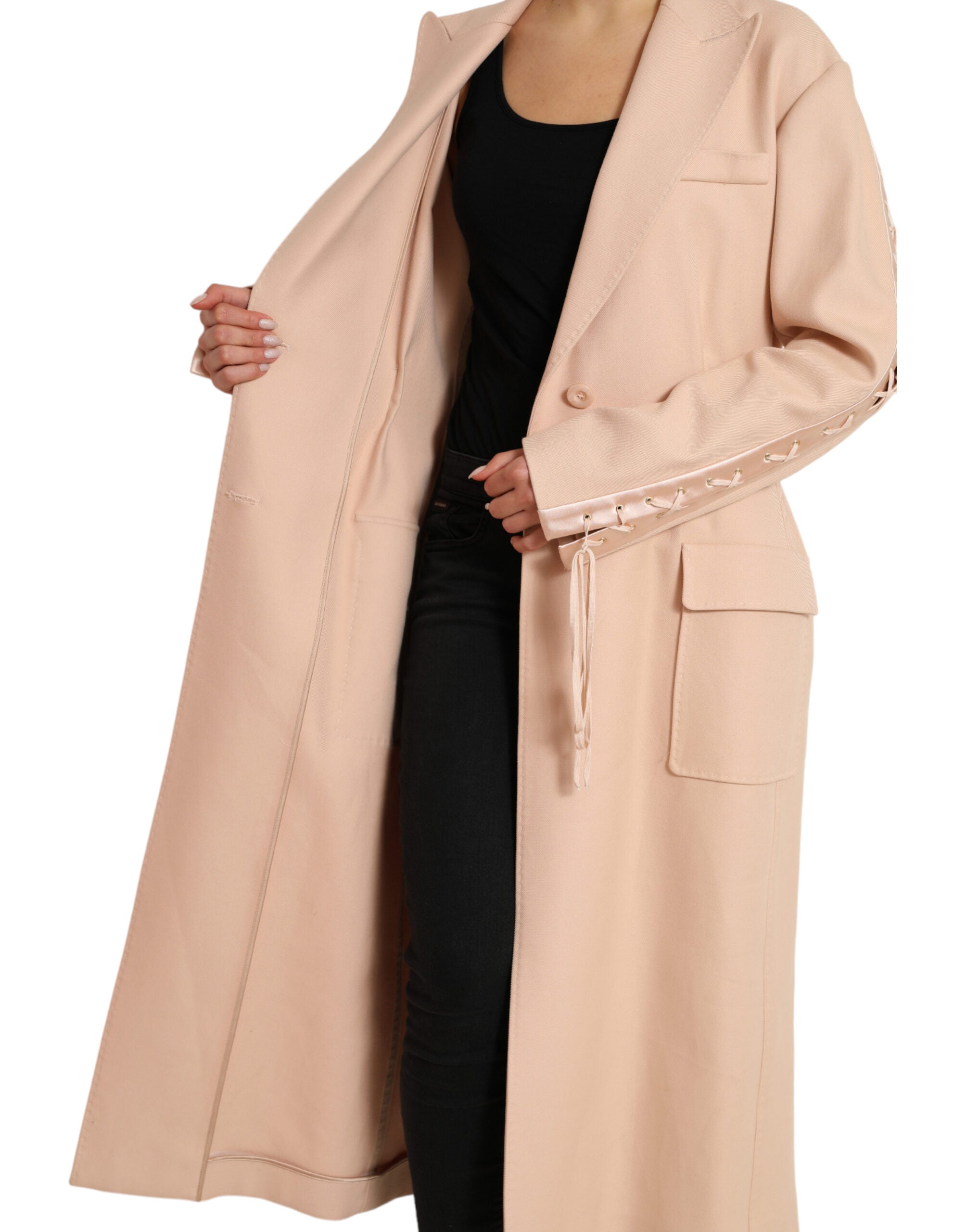 Dolce & Gabbana Elegant Beige Single-Breasted Trench Coat