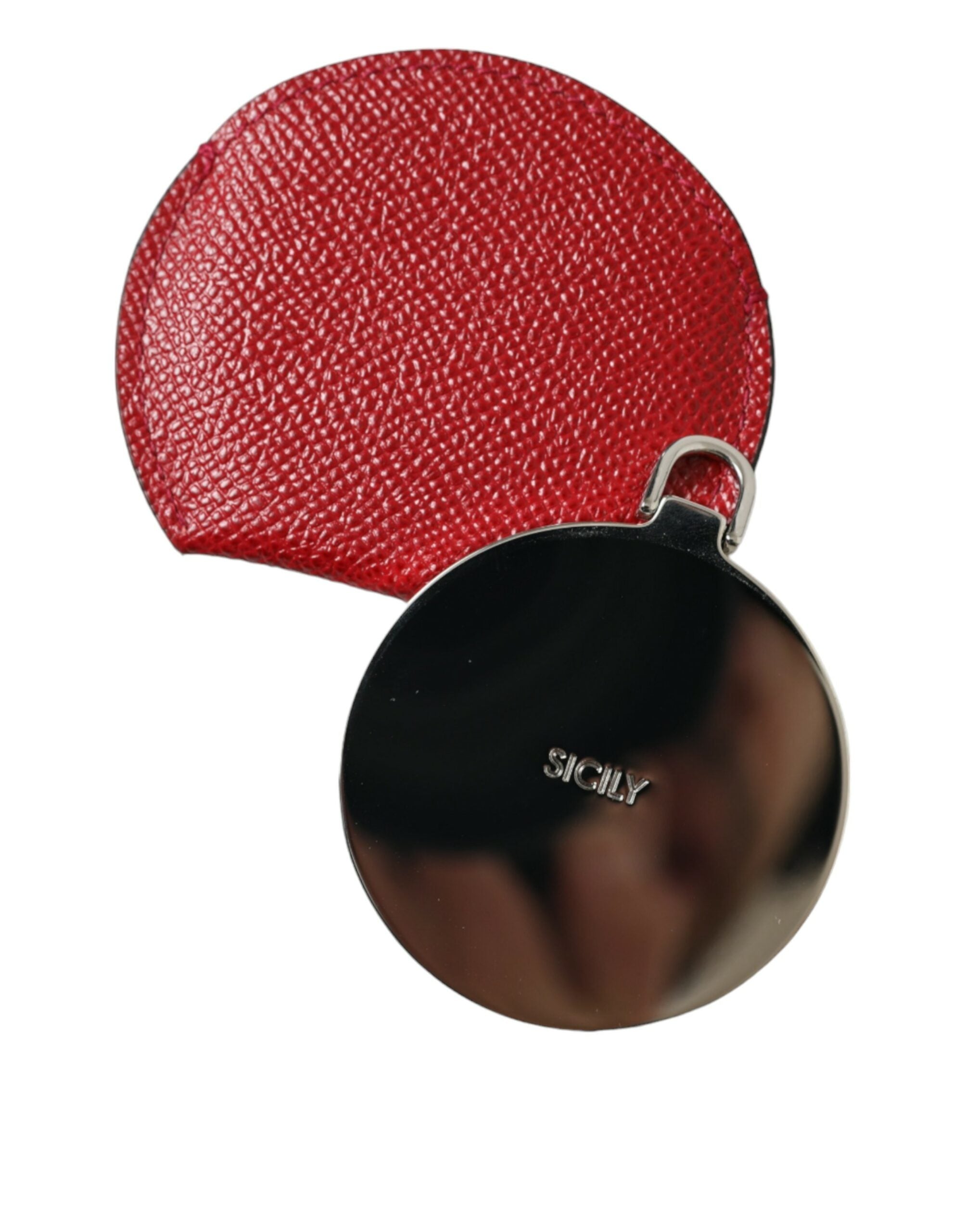 Dolce & Gabbana Elegant Red Leather Mirror Holder