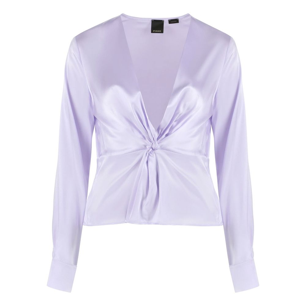 PINKO Lilac Silk Elegance Blouse