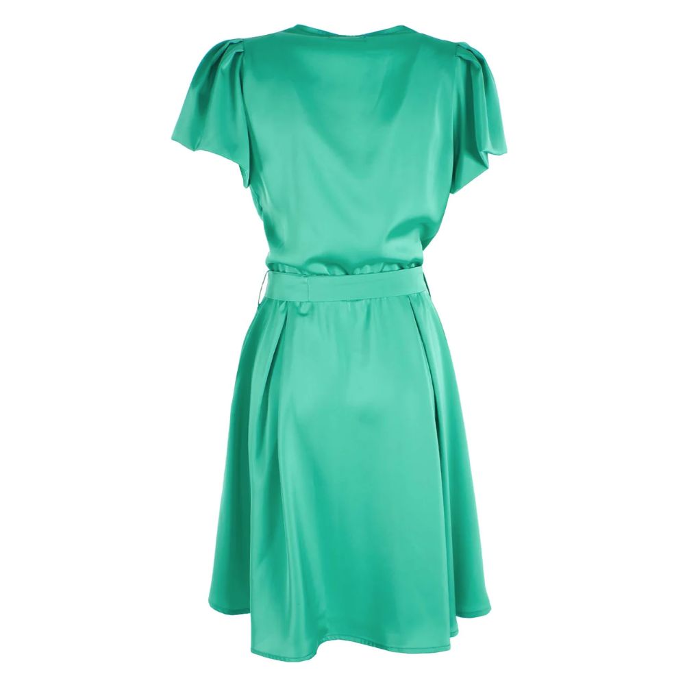 Yes Zee Emerald Elegance Belted Midi Dress