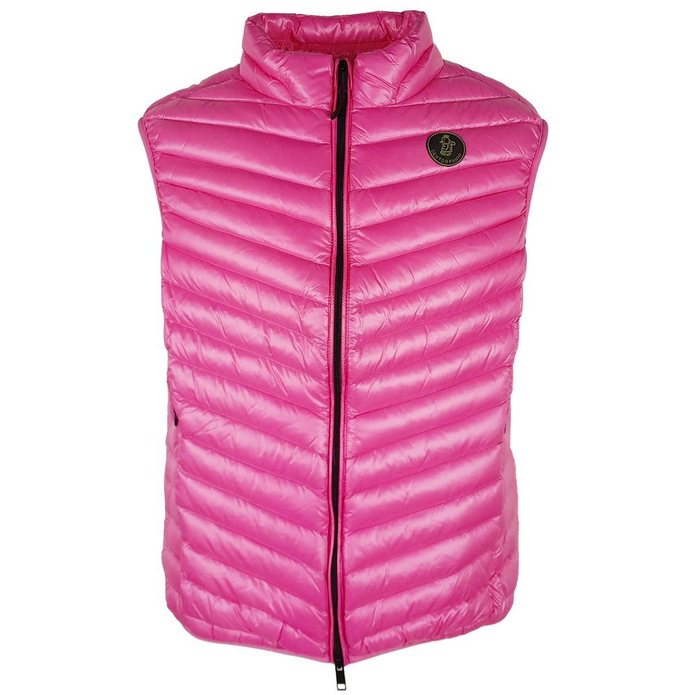 Centogrammi Chic Pink Nylon Down Vest for Her