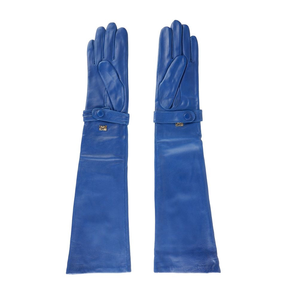 Cavalli Class Blue Lambskin Women Glove