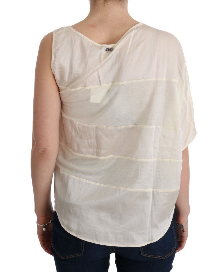 Costume National Beige Sleeveless Modal Top - Elevated Basics