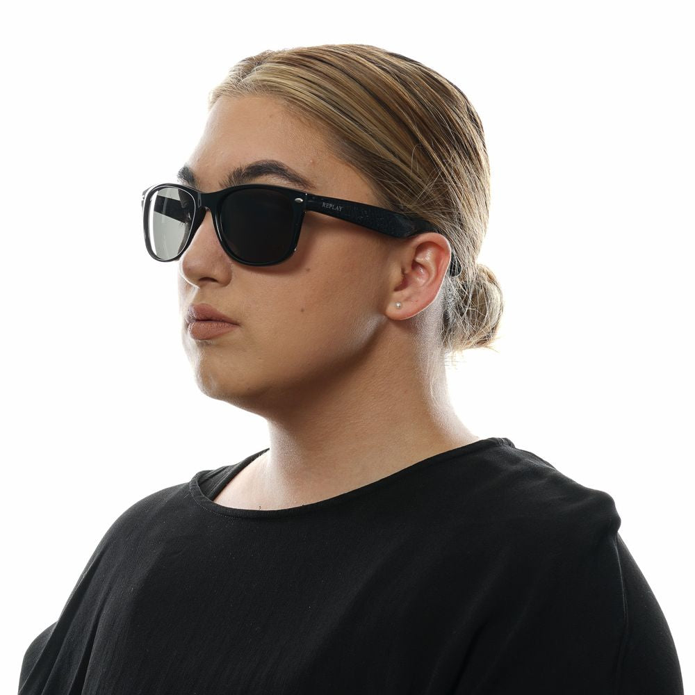 Replay Black Unisex Sunglasses