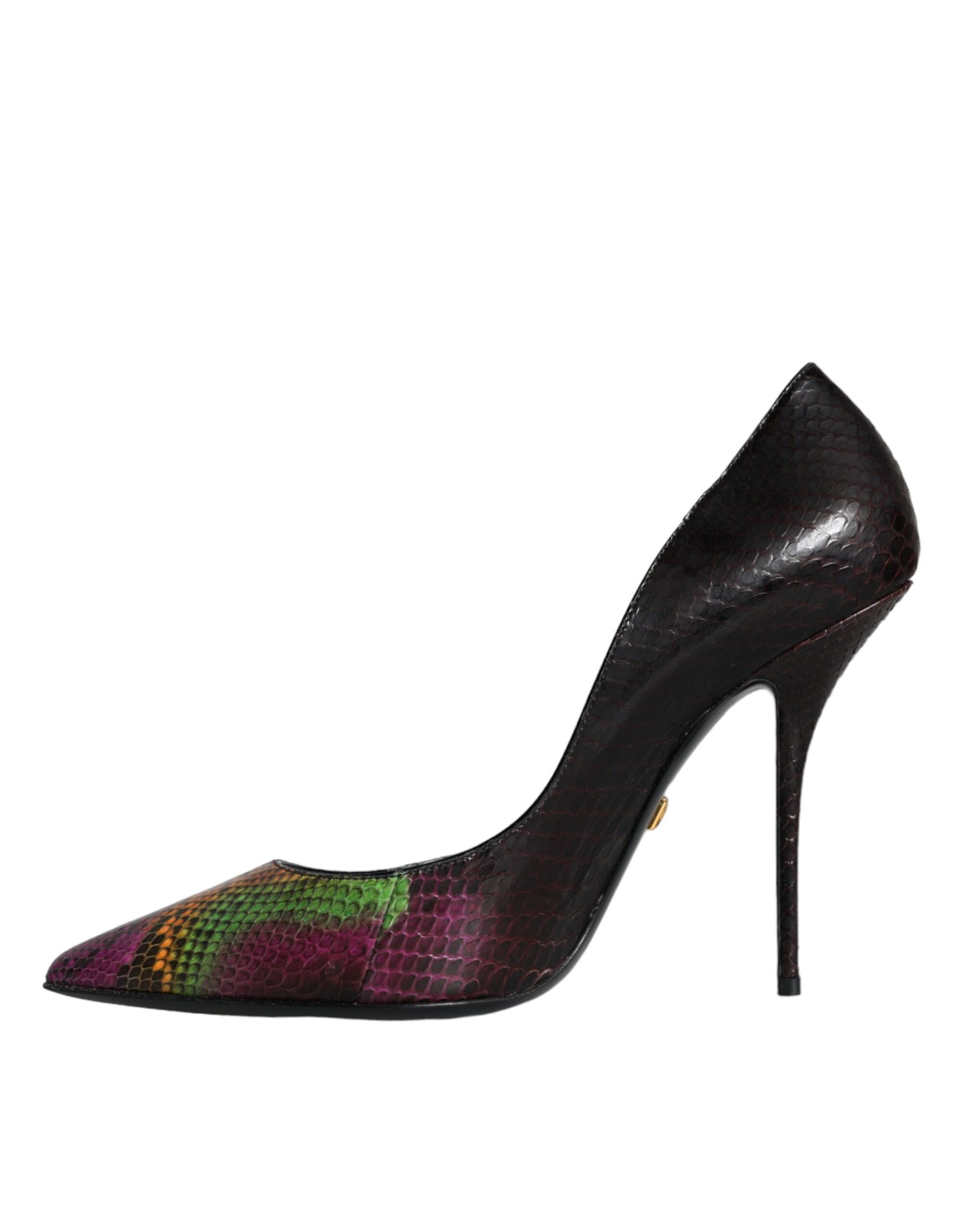 Dolce & Gabbana Multicolor Exotic Leather Heels Pumps Shoes