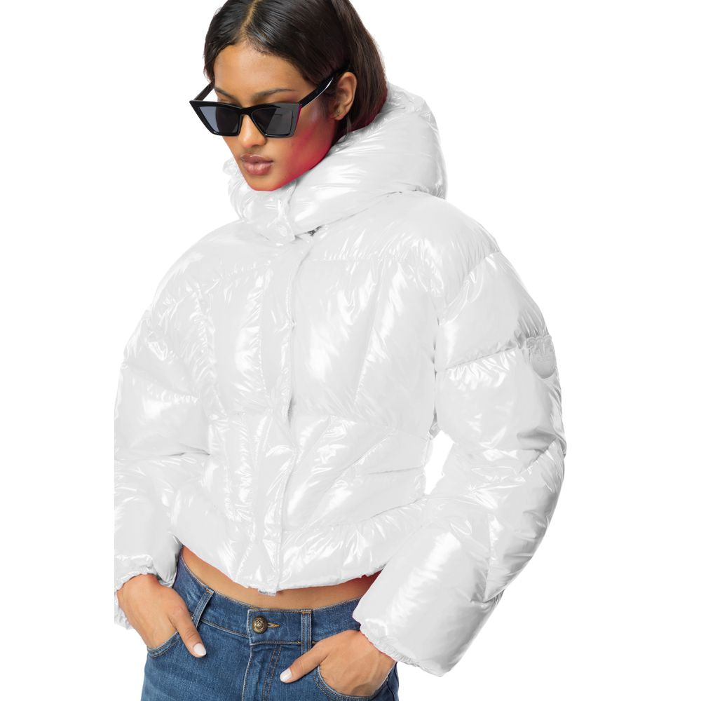 PINKO White Nylon Jackets & Coat