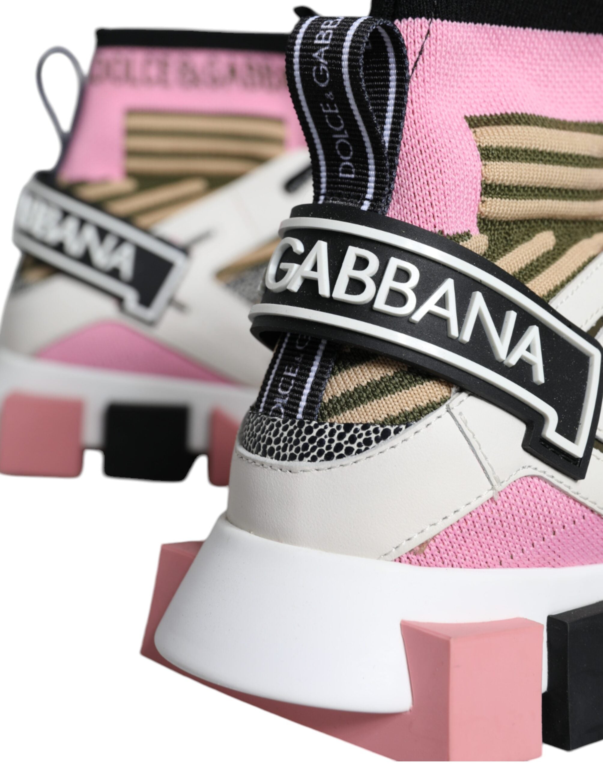 Dolce & Gabbana Multicolor Sorrento Socks Logo Sneakers Shoes