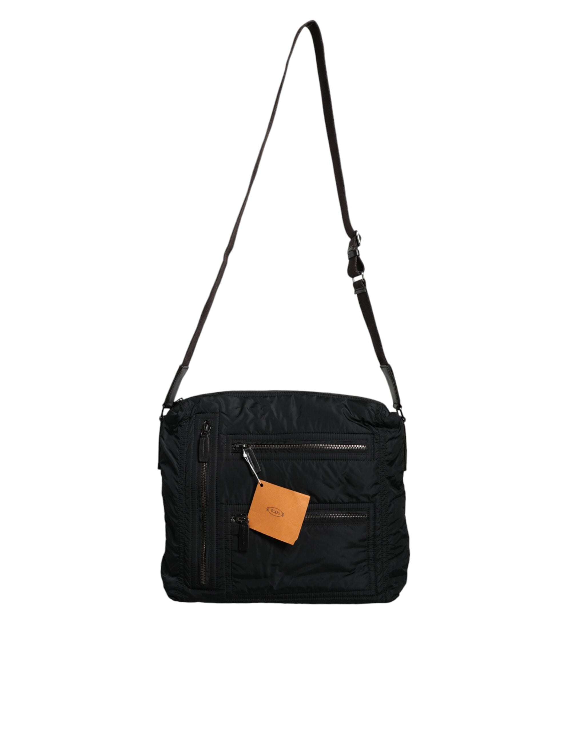 Tod's Black Canvas Pockets Crossbody Strap Shoulder Bag