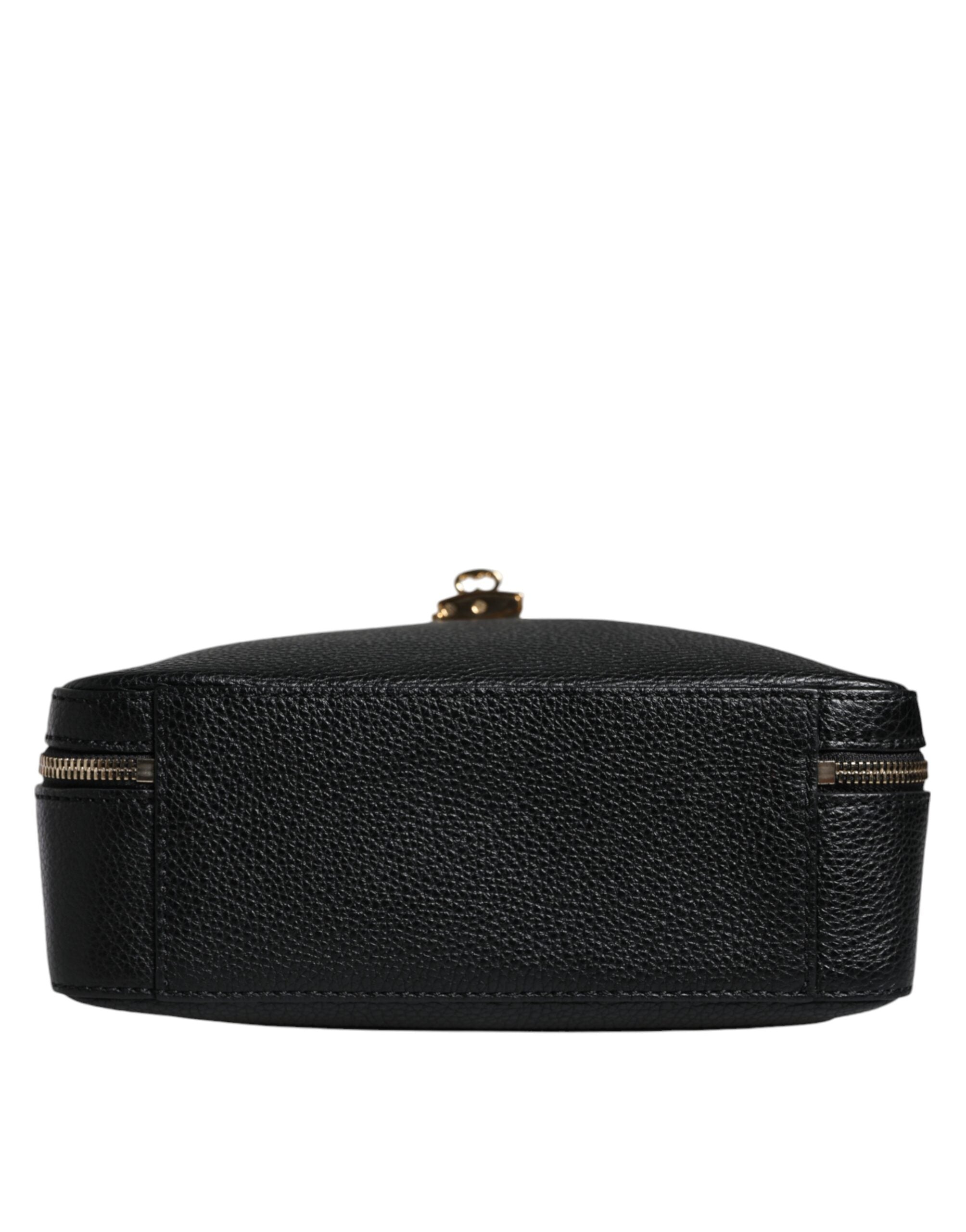 Dolce & Gabbana Black Calfskin Leather Welcome Handbag Bag