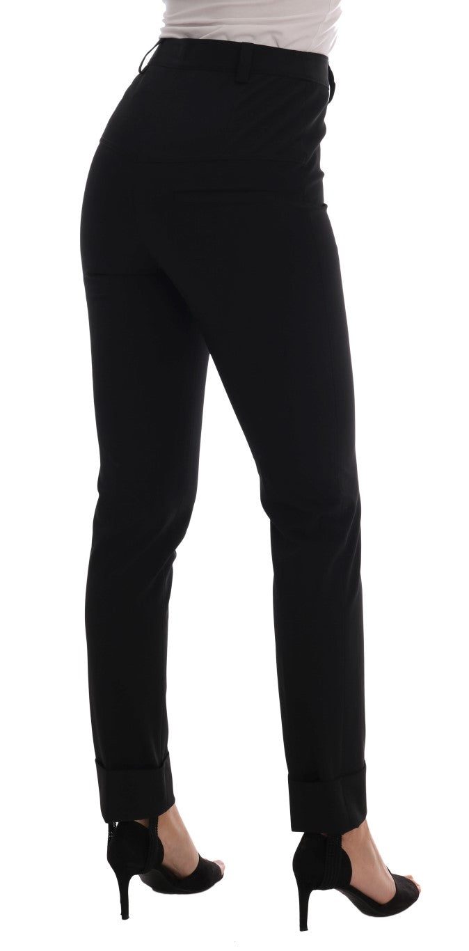 Ermanno Scervino Sleek Black Stirrup Leggings